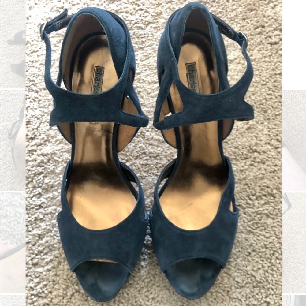 Charles David Peep Toe Leather Heel – Size 9